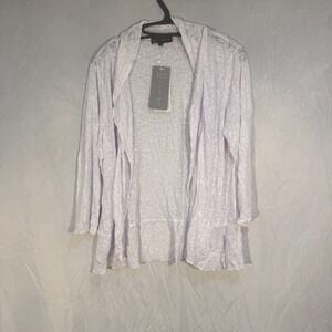 Carine Open Cardigan White XL Lightweight Stretch Sweater NEW Cover Up